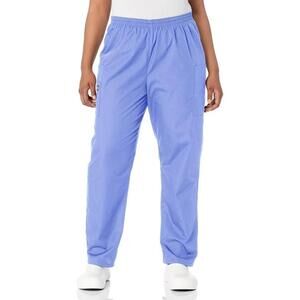 Cherokee Workwear Pull-On Scrub Pant PETITE LARGE Ceil Blue *NWT*